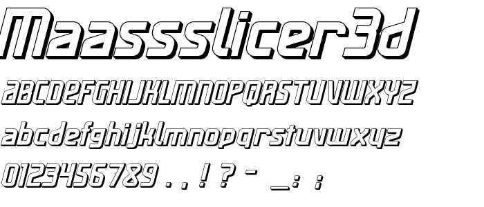 Maassslicer3D font