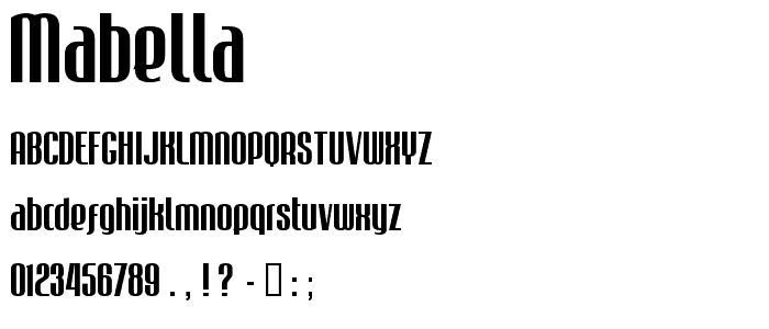 Mabella font