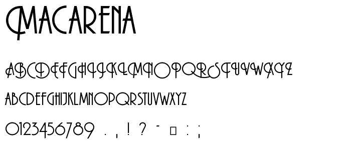 Macarena font