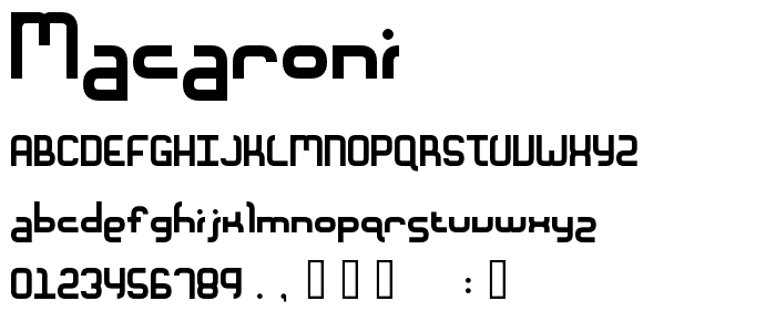 Macaroni font