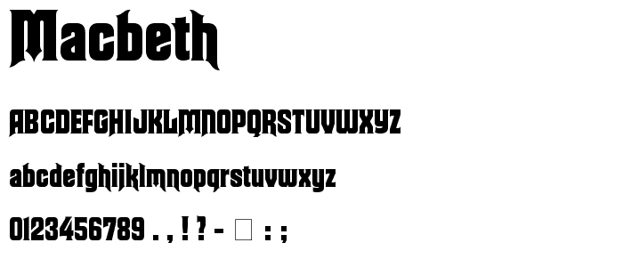 Macbeth font