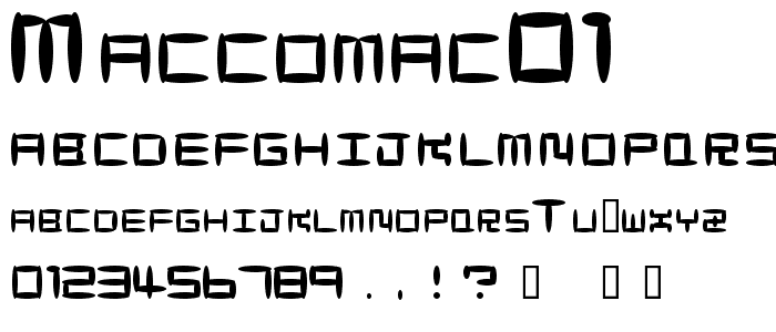 MaccoMac01 font