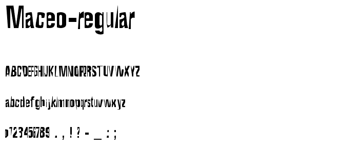 Maceo Regular font