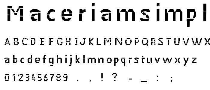 MaceriamSimplex font
