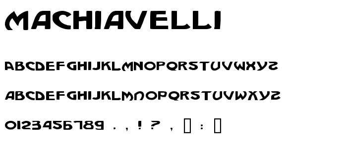 Machiavelli font