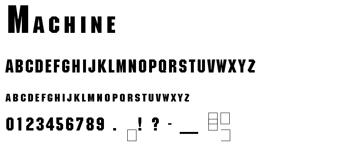 Machine font