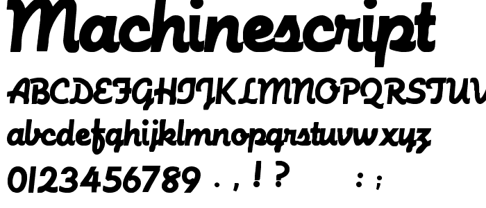 MachineScript font