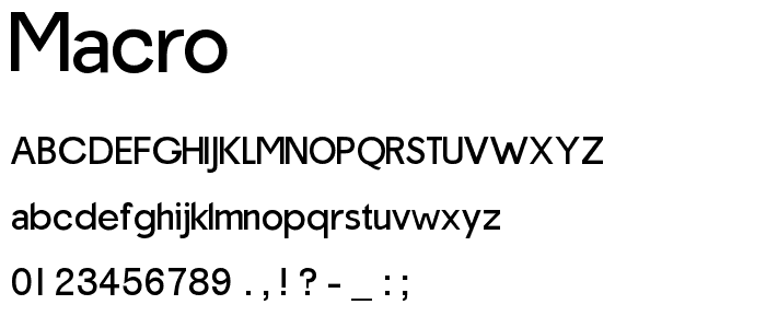 Macro font