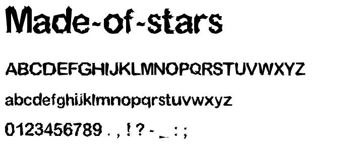 Made of Stars font