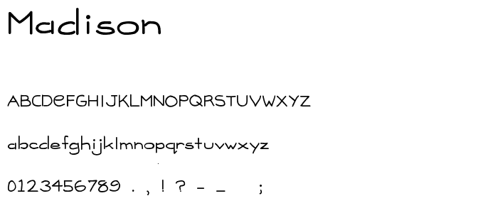 Madison font