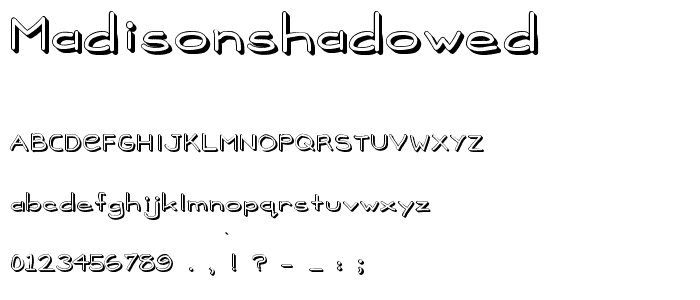 MadisonShadowed font