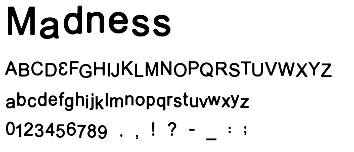 Madness font