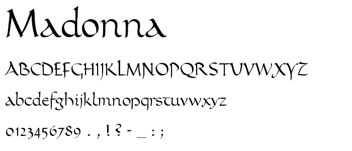 Madonna font