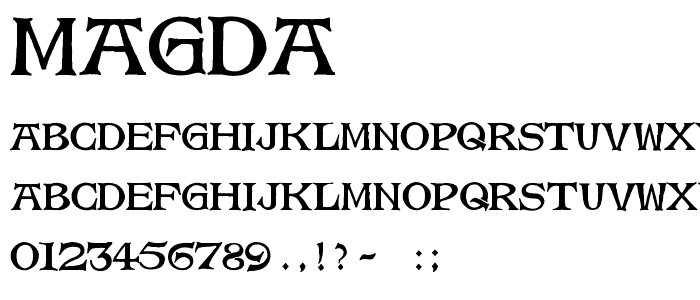 Magda font