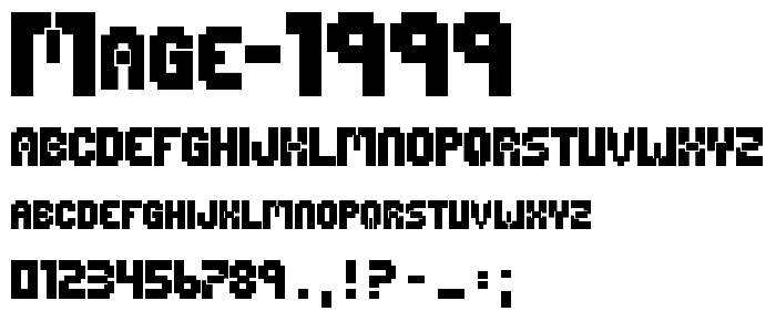 Mage 1999 font