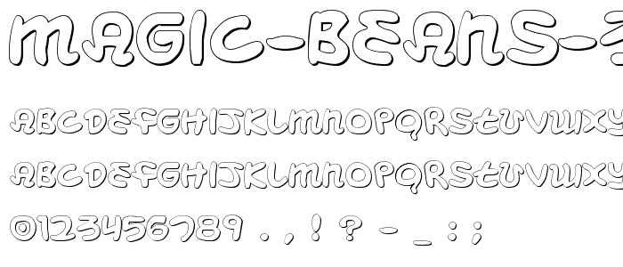 Magic Beans 3D font