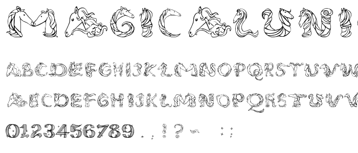 MagicalUnicornSansLight font