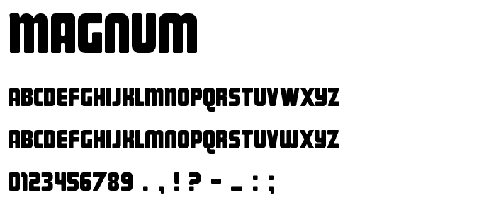 Magnum font