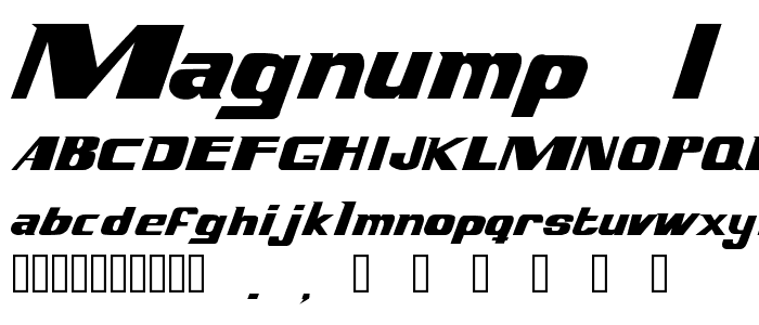 Magnump.i. font