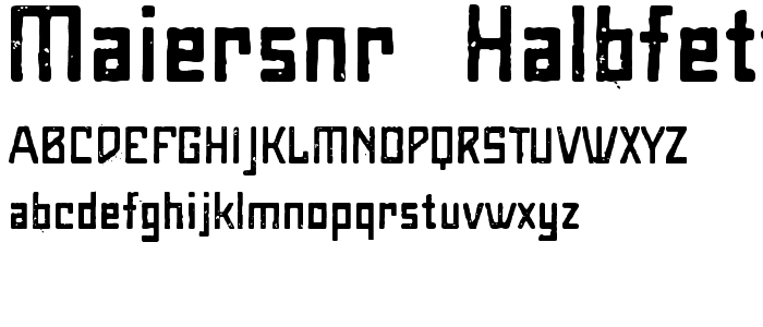 MaiersNr8-Halbfett font