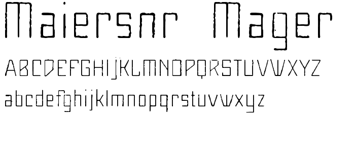 MaiersNr8-Mager font
