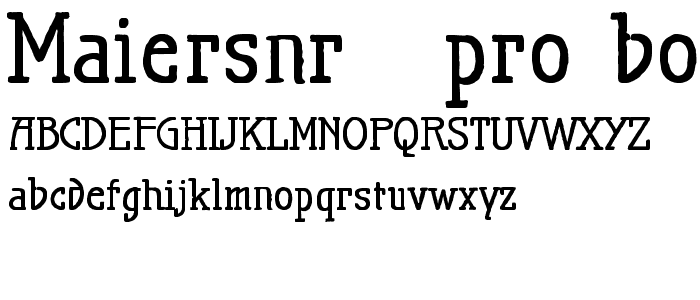 MaiersNr_21Pro-Bold font