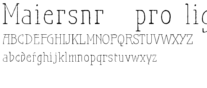 MaiersNr_21Pro-Light font