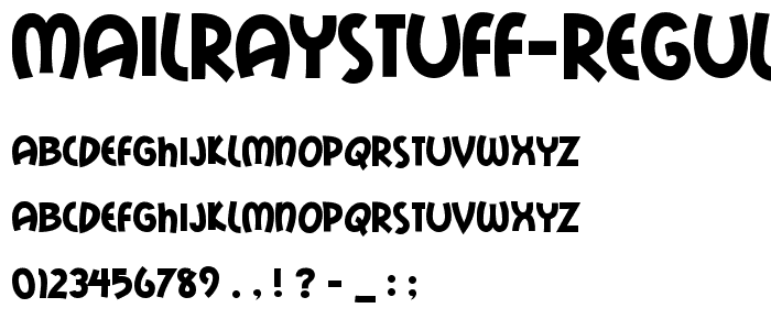 MailRayStuff-Regular font