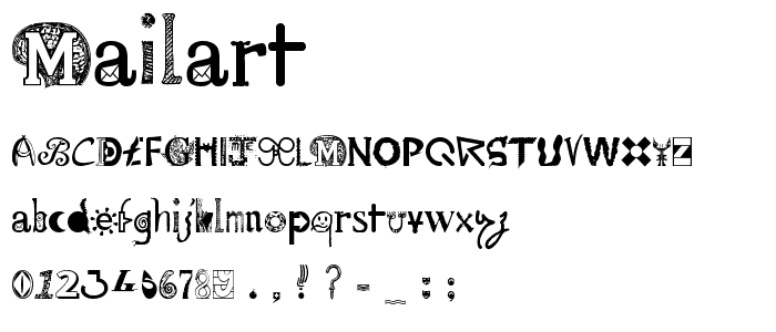 Mailart font