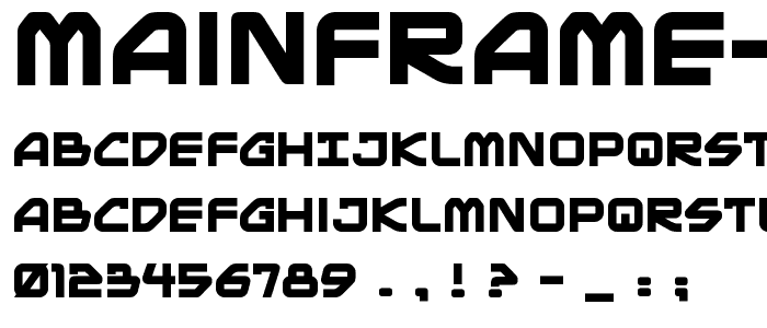 Mainframe BB Bold font