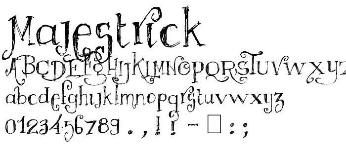 Majestrick font