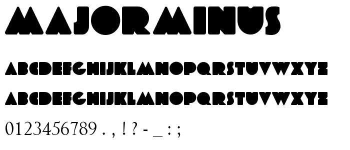 MajorMinus font