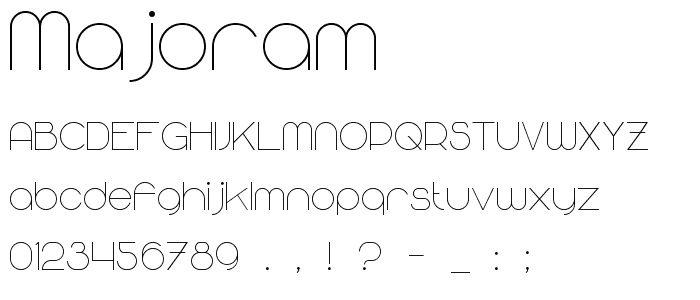 Majoram font