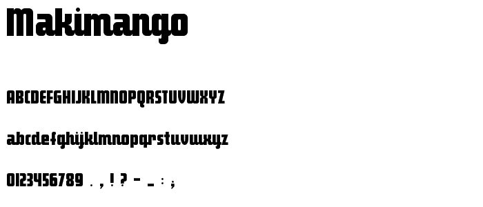 Makimango font