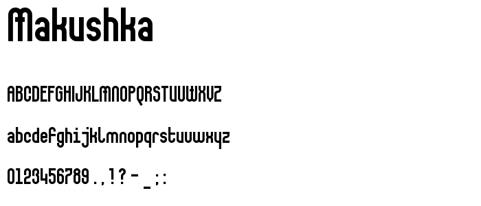 Makushka font