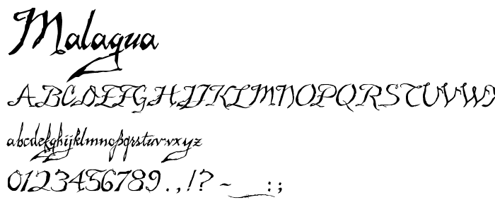 Malagua font
