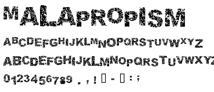 Malapropism font