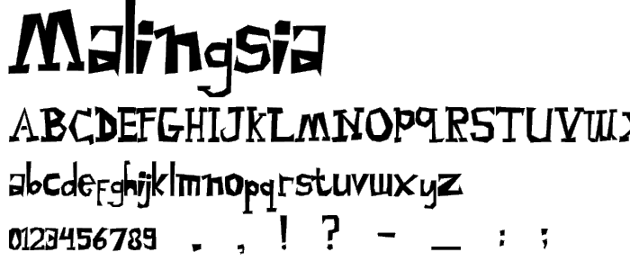 Malingsia font