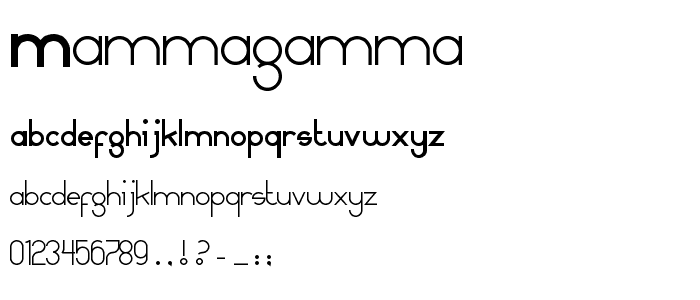 MammaGamma font
