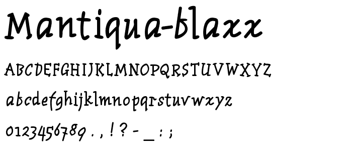 ManTiqua-BlaXX font