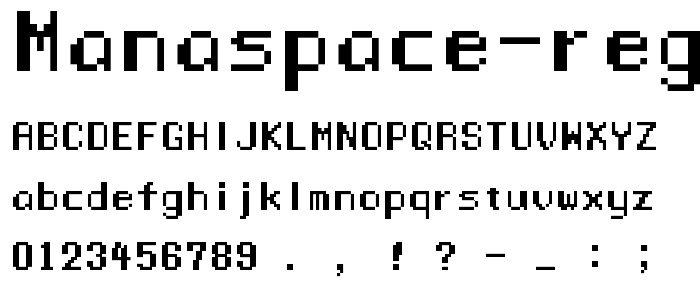 Manaspace Regular font