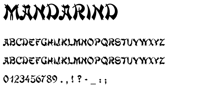 MandarinD font