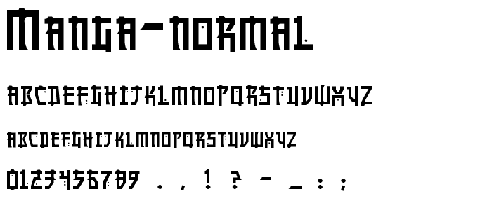 Manga Normal font