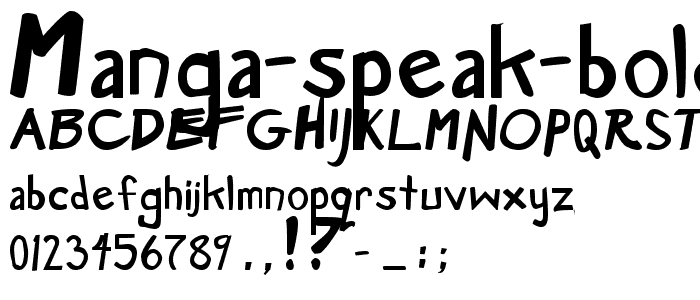 Manga Speak Bold font