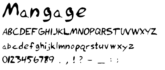 Mangage font