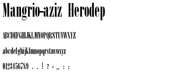 Mangrio-Aziz_Herodep font