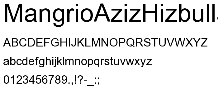 Mangrio_Aziz_Hizbullah_junejo_S font