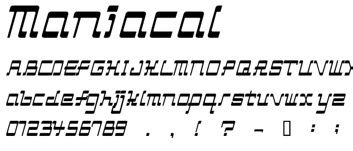 ManiacAL font