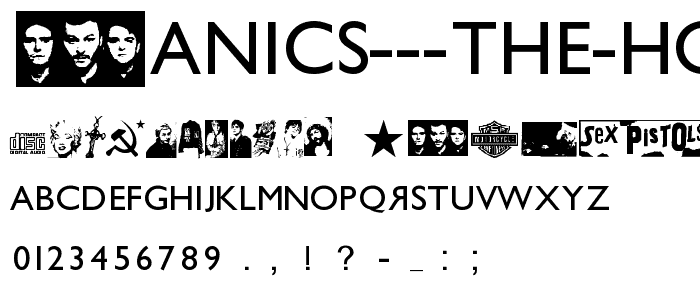 Manics  The Holy Bible font