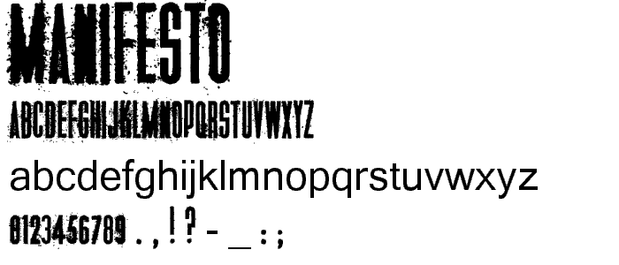 Manifesto font